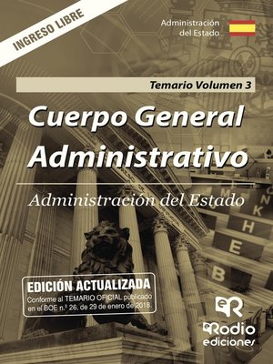 cover image of Cuerpo General Administrativo. Administración del Estado. Temario. Volumen 3. Ingreso Libre